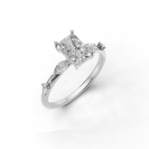 Radiant-cut Diamond Engagement Ring - SOLR-0548
